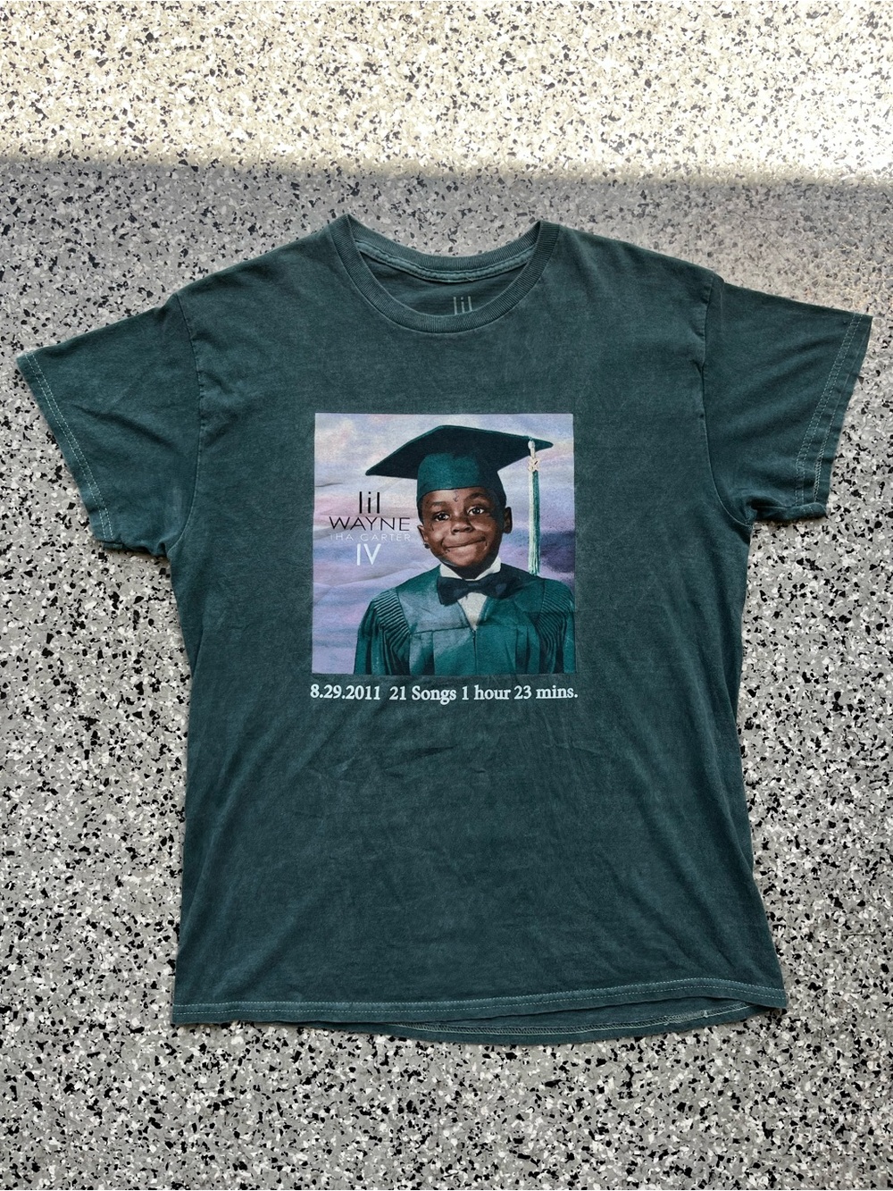 Lil Wayne Tha Carter IV Album Graphic Tee Green Medium Rap T Shirt